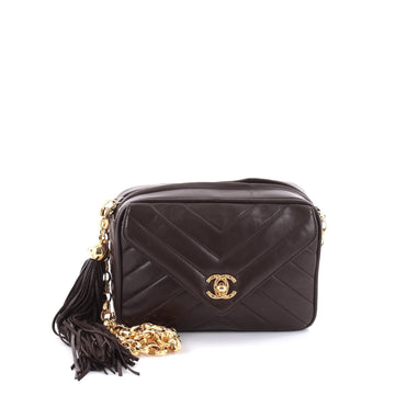 Chanel Vintage Camera Tassel Bag Chevron Lambskin Small 2432301