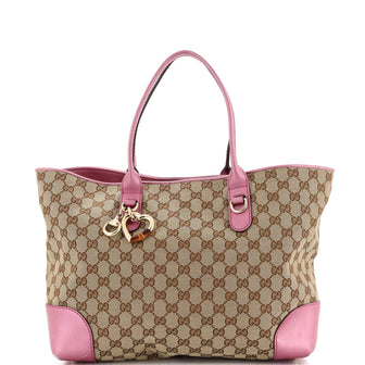 Gucci Heart Bit Open Tote GG Canvas Large