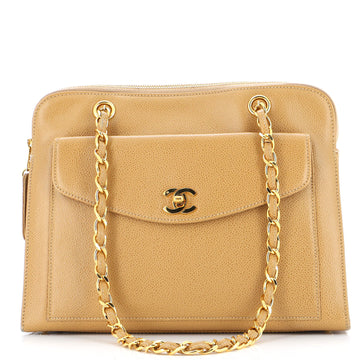 Chanel Vintage Front Pocket Camera Bag Caviar Large