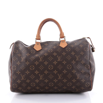 Louis Vuitton Speedy Handbag Monogram Canvas 35 Brown 2432602