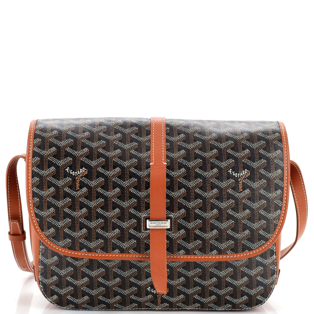 Goyard Belvedere II Messenger Bag Coated Canvas MM Brown 2432801
