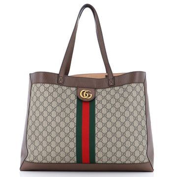 Gucci Ophidia Soft Open Tote GG Coated Canvas East West