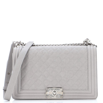 Chanel Boy Flap Bag Quilted Caviar New Medium