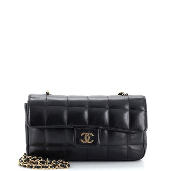 Chanel Chocolate Bar Flap Bag Quilted Lambskin Mini