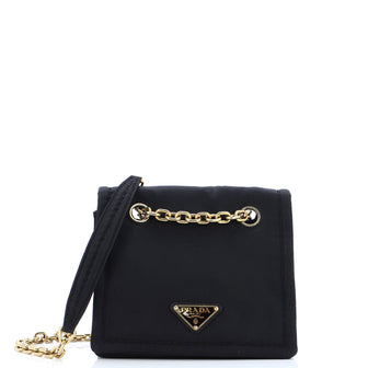 Prada Padded Chain Flap Bag Tessuto Small