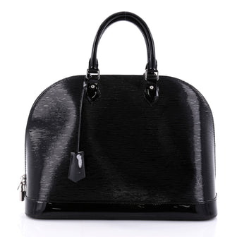 Louis Vuitton Alma Handbag Electric Epi Leather GM Black 2433901