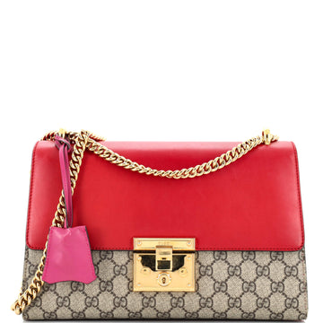 Gucci Padlock Shoulder Bag GG Coated Canvas and Leather Medium