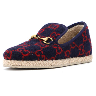 Gucci Women's Fria Horsebit Loafers GG Wool