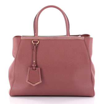 Fendi 2Jours Handbag Leather Medium Pink 2434501