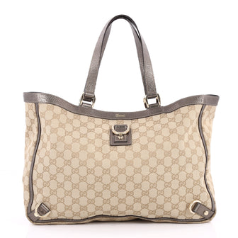 Gucci Abbey D Ring Tote GG Canvas Large Neutral 2434801