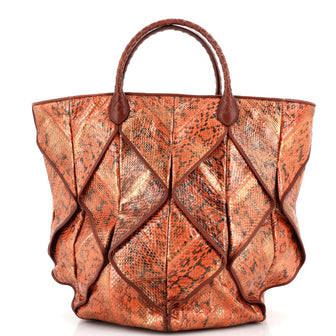 Bottega Veneta Origami Tote Python Vertical