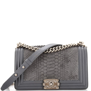 Chanel Boy Flap Bag Python Old Medium