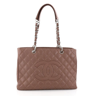 Chanel Grand Shopping Tote Quilted Caviar Brown 2435101