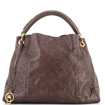 Louis Vuitton Artsy Handbag Monogram Embossed Python MM