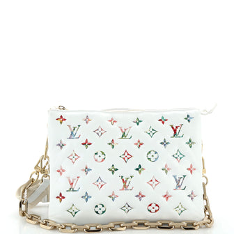 Louis Vuitton Coussin Bag Monogram Flower Embossed Lambskin PM Multicolor  24356610