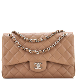 Chanel Classic Double Flap Bag Quilted Caviar Jumbo