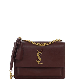 Saint Laurent Sunset Crossbody Bag Leather Medium