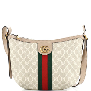 Gucci Ophidia Half Moon Hobo GG Coated Canvas Small
