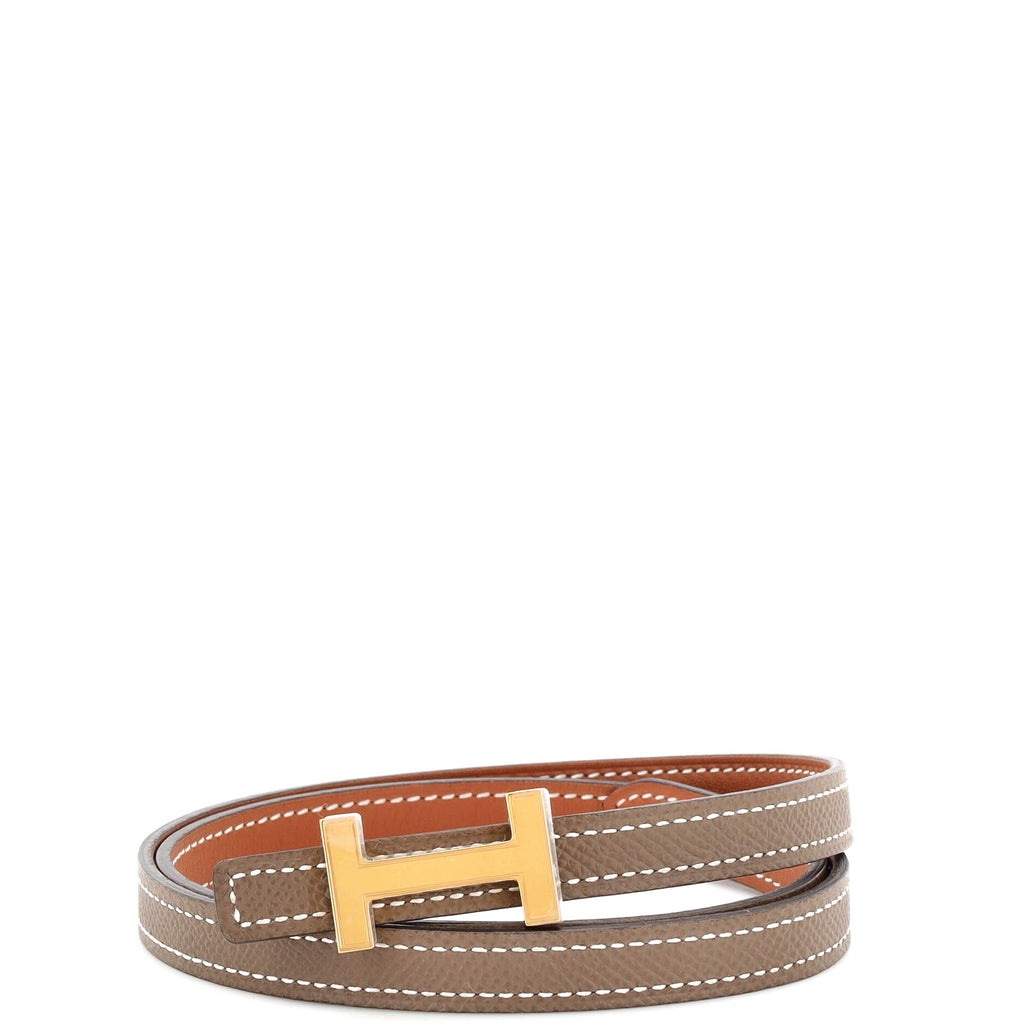 Hermes Focus Reversible Belt Leather Thin 75 243636 display picture 1