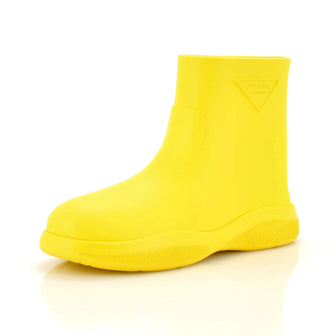 Prada Women's Triangle Logo Rain Boots Rubber