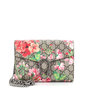 Gucci Dionysus Chain Wallet Blooms Print GG Coated Canvas Small