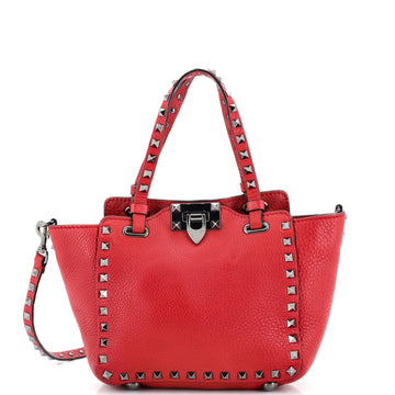 Valentino Garavani Rockstud Tote Pebbled Leather Mini