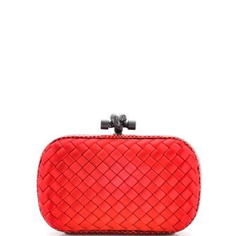 Bottega Veneta Box Knot Clutch Intrecciato Satin Small