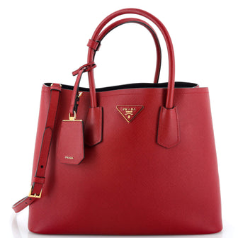 Prada Cuir Double Tote Saffiano Leather Large