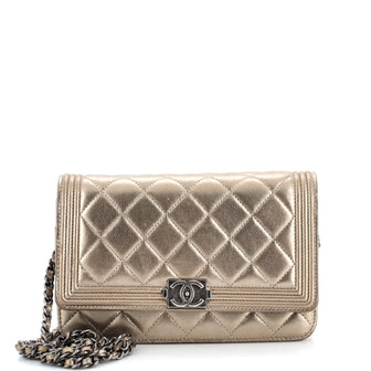 Chanel Boy Wallet on Chain Quilted Lambskin