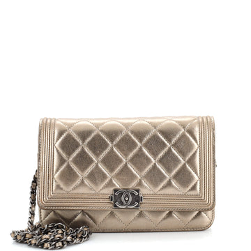 Chanel Boy Wallet on Chain Quilted Lambskin