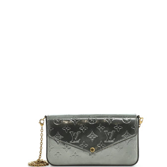 Louis Vuitton Felicie Pochette Monogram Vernis Silver