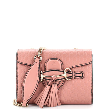 Gucci Emily Chain Flap Bag Guccissima Leather Mini