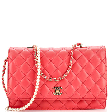 Chanel Fantasy Pearls Flap Bag Quilted Lambskin Large