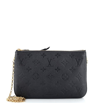 Louis Vuitton Double Zip Pochette Monogram Empreinte Leather