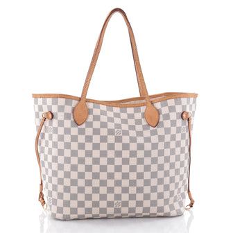 Louis Vuitton Neverfull Tote Damier MM White