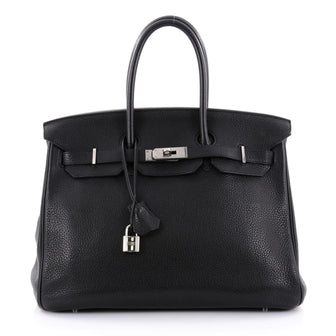 Hermes Birkin Handbag Black Clemence with Palladium 2437101