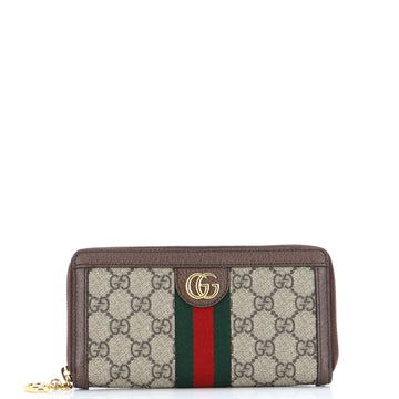 Gucci Ophidia Zip Around Wallet GG Coated Canvas