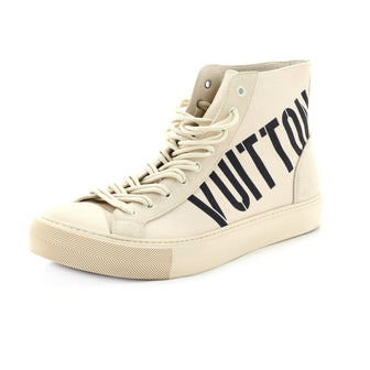 Louis Vuitton Women's Tattoo High-Top Sneakers Logo Canvas and Suede