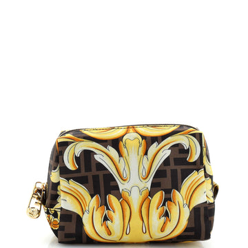 Fendi x Versace Fendace Cosmetic Case Printed Zucca Nylon Small