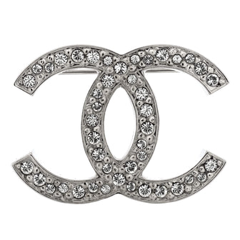 Chanel CC Brooch Metal with Crystals