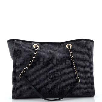 Chanel Deauville Tote Mixed Fibers Small