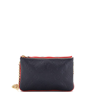 Louis Vuitton Double Zip Pochette Monogram Empreinte Leather