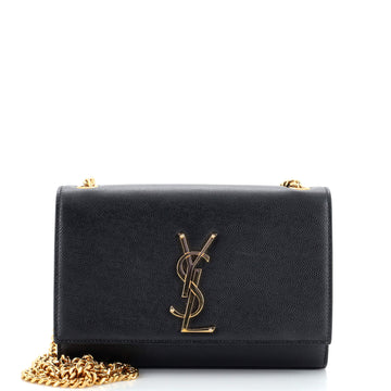 Saint Laurent Classic Monogram Crossbody Bag Grainy Leather Small