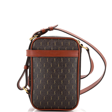 Saint Laurent Le Monogramme Crossbody Pouch Monogram All Over Coated Canvas and Leather Small
