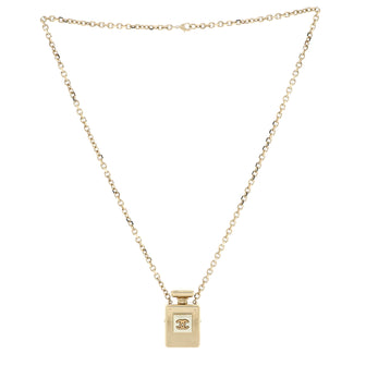 Chanel No. 5 Perfume Bottle Locket Pendant Necklace Metal with Resin