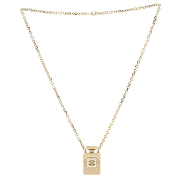 Chanel No. 5 Perfume Bottle Locket Pendant Necklace Metal with Resin