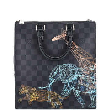 Louis Vuitton Sac Plat Cross Bag Limited Edition Wild Animals Damier Graphite