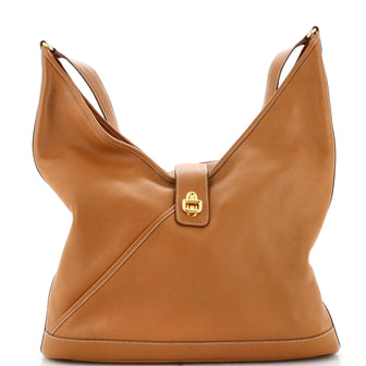 Hermes Vintage Lock Hobo Gulliver Large