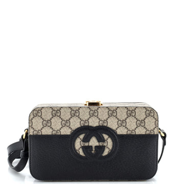 Gucci Padlock Interlocking G Crossbody Bag GG Coated Canvas and Leather Mini