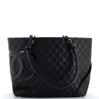 Chanel Cambon Tote Quilted Leather Large